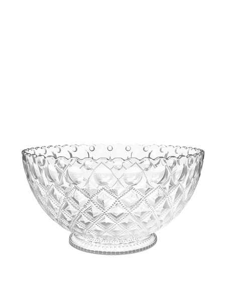  Baci Milano Diamond-pattern Bowl (25cm) - White 