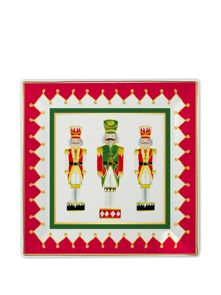  Baci Milano Nutcracker-pattern Square Tray - White 