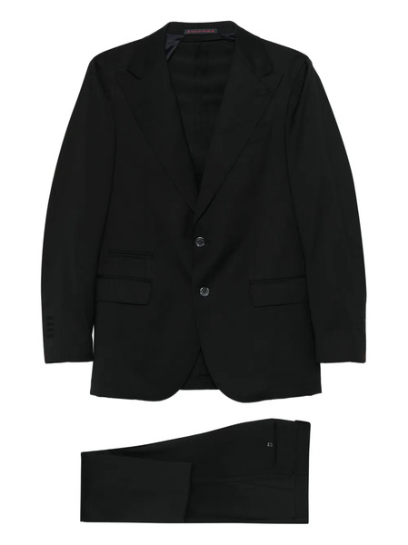  Bagnoli Sartoria Napoli Peak-lapel Single-breasted Suit - Black 