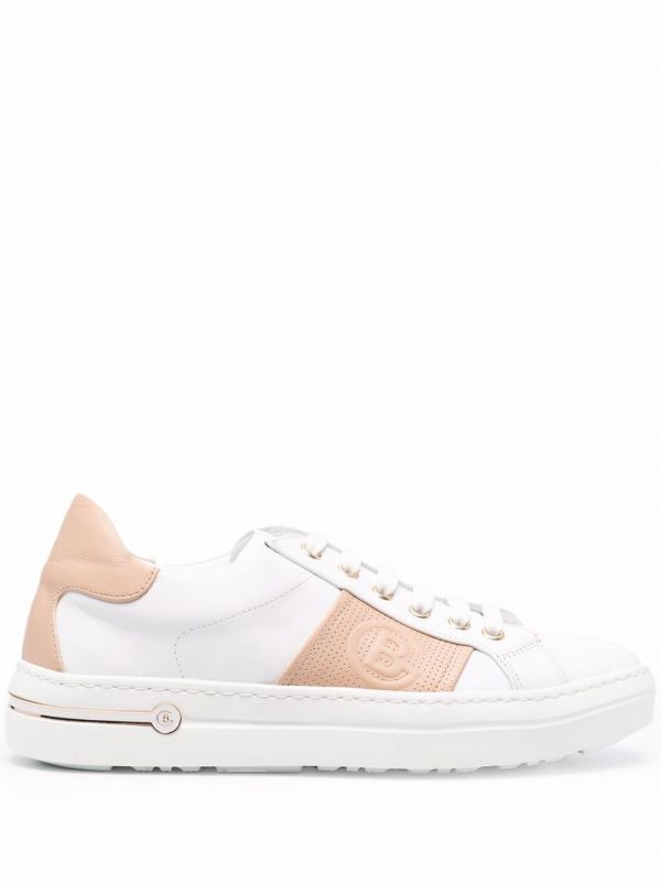  Baldinini Colour-block Leather Sneakers - White 