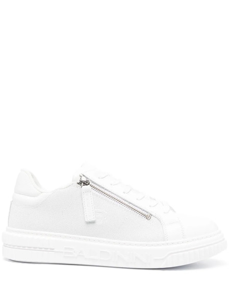  Baldinini Embossed-logo Lace-up Sneakers - White 