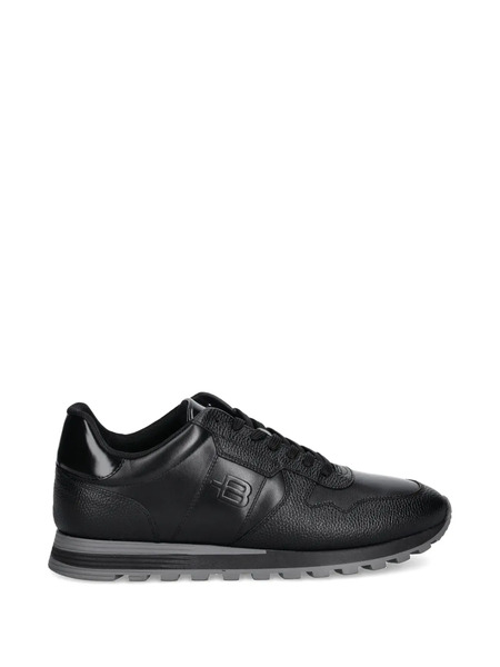  Baldinini Embossed-logo Panelled Sneakers - Black 