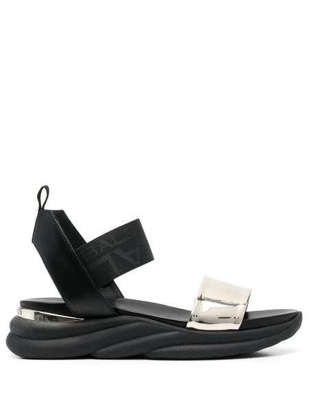  Baldinini Metallic-strap Detail Sandals - Black 