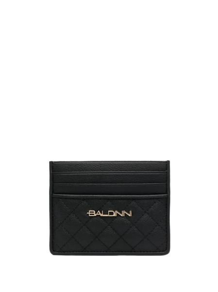  Baldinini Quilted Leather Card Holder - Black 