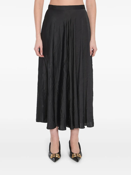  Balenciaga Asymmetrical Midi Skirt - Black 