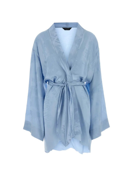  Balenciaga Belted Robe - Blue 