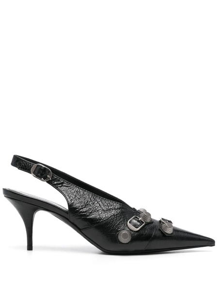  Balenciaga Cagole 70mm Slingback Pumps - Black 