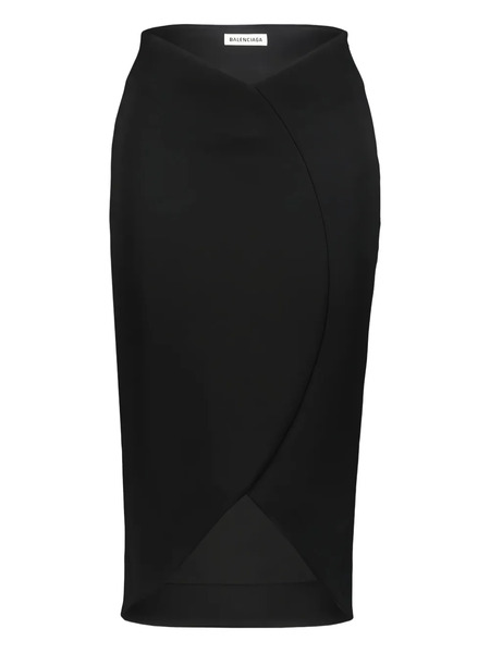  Balenciaga Circle Midi Skirt - Black 