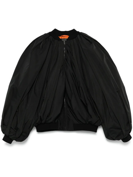  Balenciaga Draped Bomber Jacket - Black 