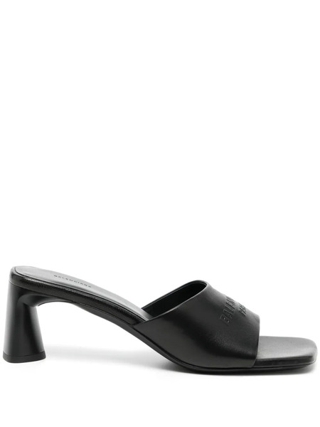  Balenciaga Duty Free Leather Sandals - Black 