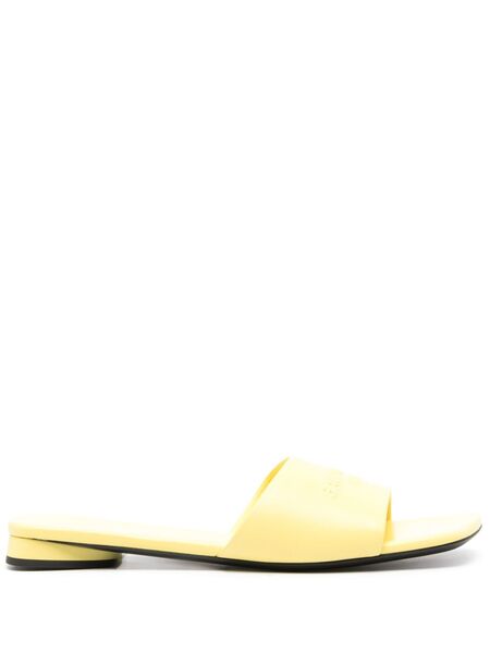  Balenciaga Duty Free Leather Sandals - Yellow 