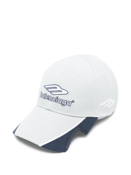  Balenciaga Embroidered Baseball Cap - Blue 