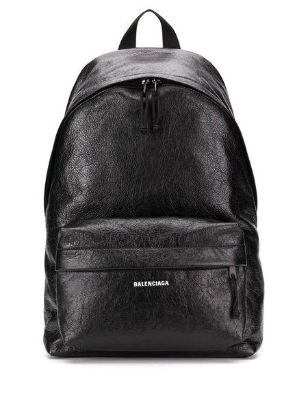  Balenciaga Explorer Logo-appliqué Backpack - Black 