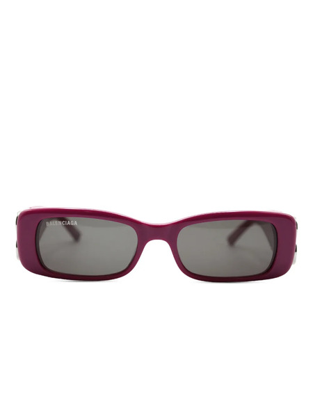  Balenciaga Eyewear Dynasty Rectangle Sunglasses - Purple 