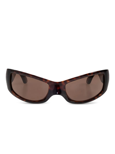  Balenciaga Eyewear Geometric-frame Sunglasses - Brown 