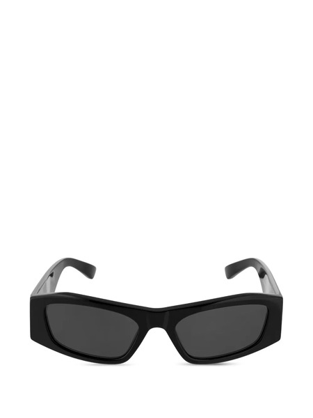  Balenciaga Eyewear Nano Rectangular Logo-detail Sunglasses - Black 