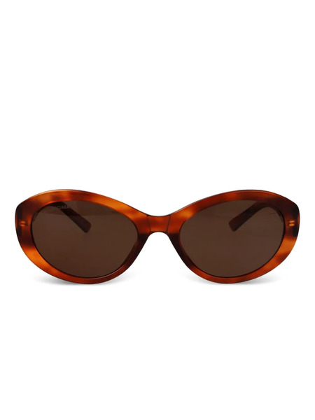  Balenciaga Eyewear Oval-frame Sunglasses - Brown 