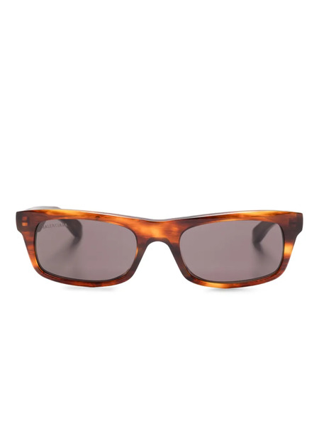  Balenciaga Eyewear Rectangle-frame Sunglasses - Brown 