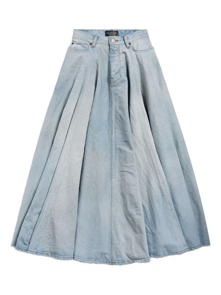  Balenciaga Fringe-detail Maxi Skirt - Blue 