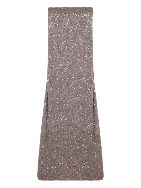  Balenciaga Glitter-detailing Skirt - Brown 