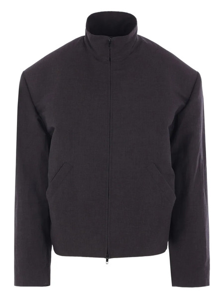  Balenciaga High-collar Padded-shoulder Jacket - Black 