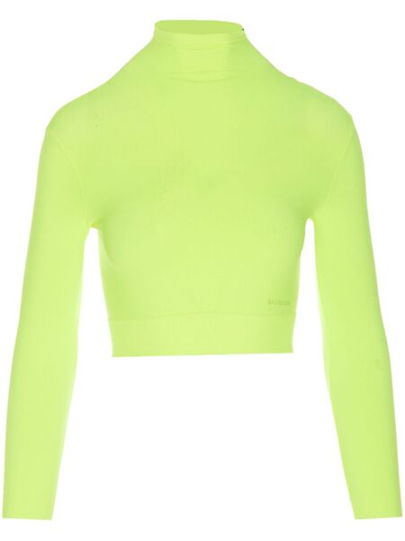  Balenciaga High-neck Cropped Top - Green 