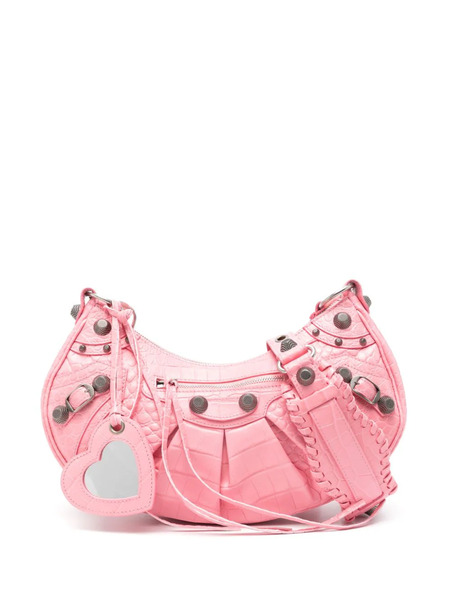  Balenciaga Le Cagole S Leather Shoulder Bag - Pink 