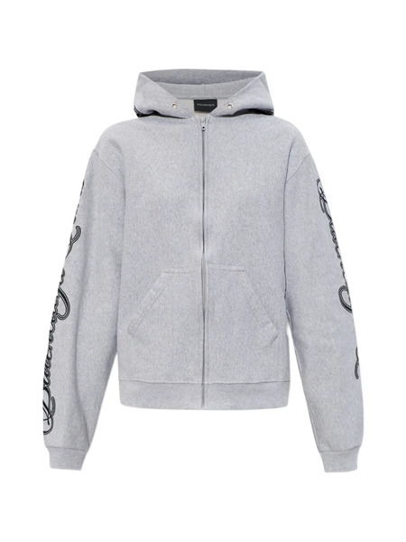  Balenciaga Logo Hoodie - Grey 