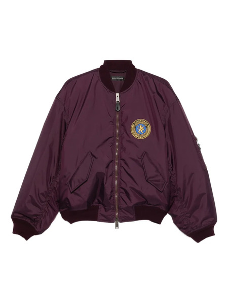  Balenciaga Logo-patch Bomber Jacket - Purple 