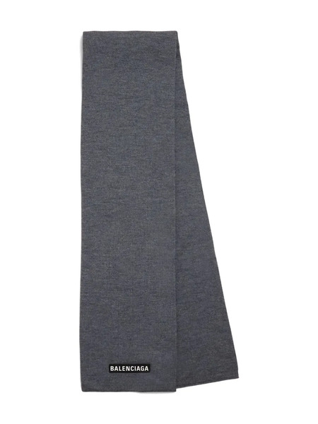  Balenciaga Logo-patch Scarf - Grey 