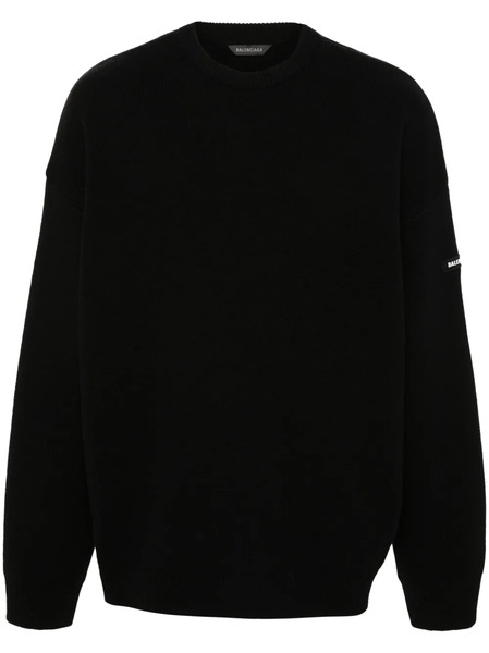  Balenciaga Logo-patch Sweater - Black 