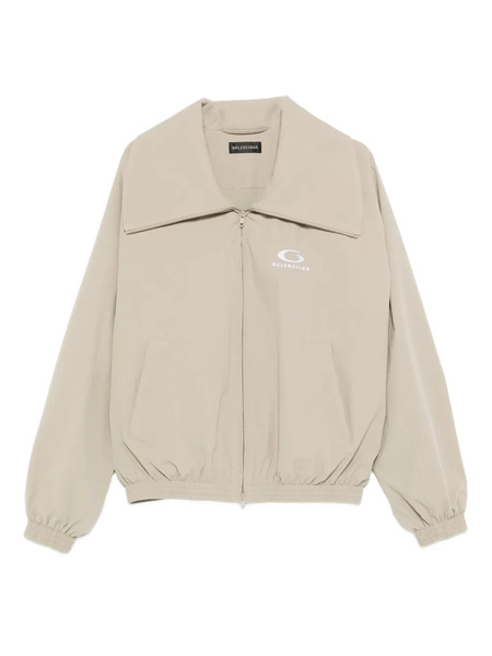  Balenciaga Logo Zip Jacket - Neutrals 