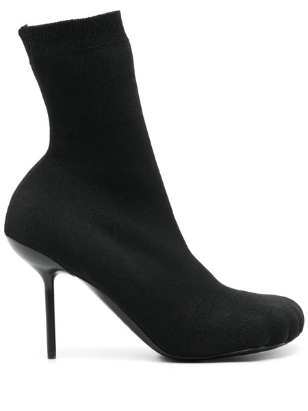  Balenciaga 100mm Knitted Ankle Boots - Black 