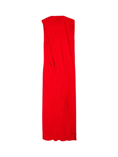  Balenciaga Open Back Draped Dress - Red 