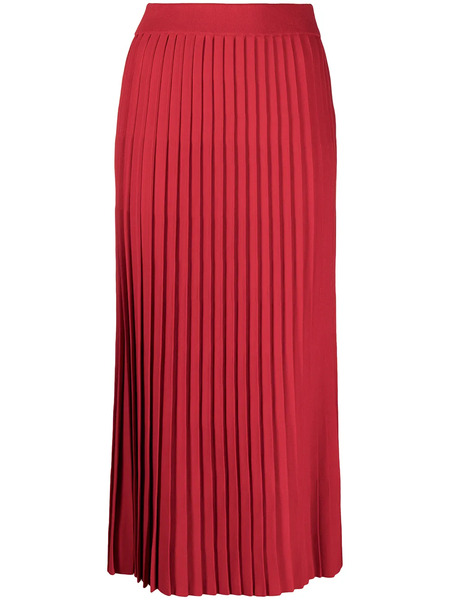  Balenciaga Pleated Midi Skirt - Red 