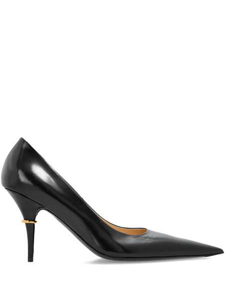  Balenciaga Pointed Toe Ring Heel Pumps - Black 