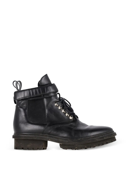  Balenciaga Pre-owned Lace-up Leather Combat Boots - Black 
