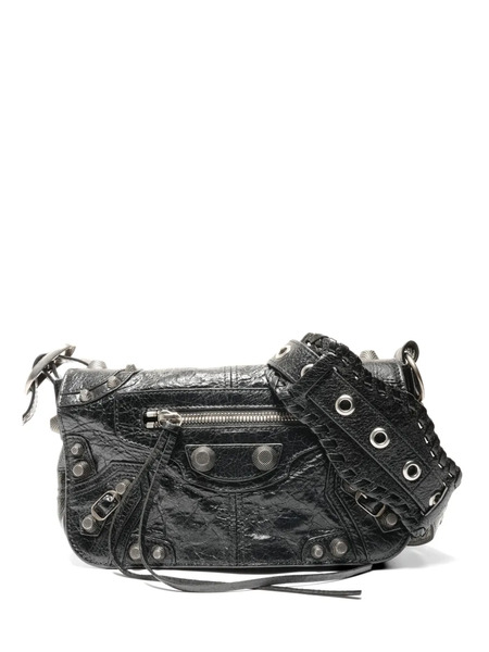  Balenciaga Pre-owned 2020-2025 Xs Le Cagoule Studded Leather Shoulder Bag - Black 