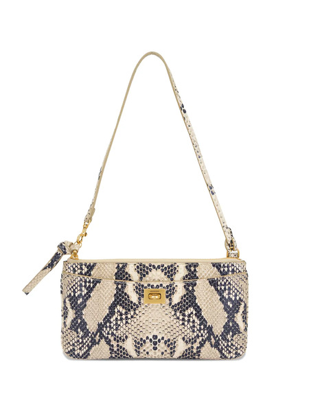  Balenciaga Rodeo Snake-effect Leather Shoulder Bag - Neutrals 