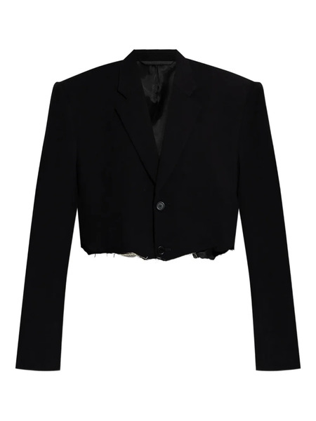  Balenciaga Single-breasted Notched Lapels Blazer - Black 