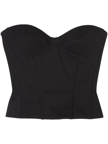  Balenciaga Strapless Bustier Top - Black 