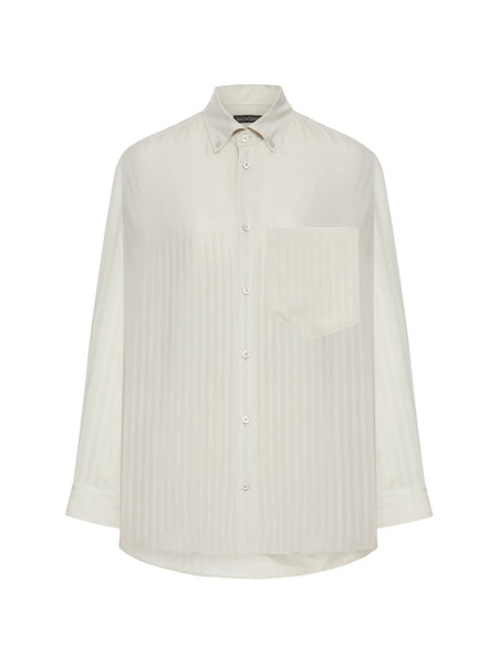  Balenciaga Striped Pocket Shirt - Neutrals 