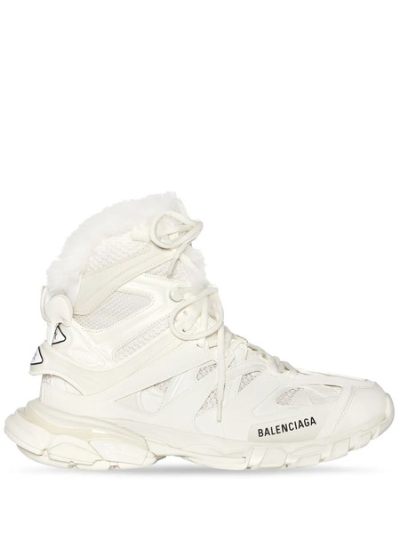  Balenciaga Track Hike Fur-fur Sneaker Boots - Neutrals 
