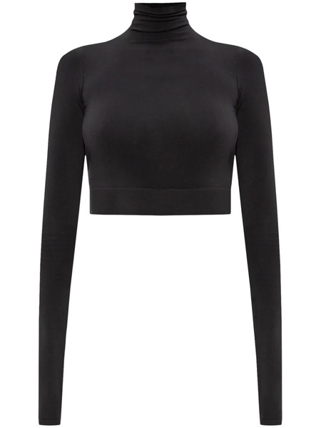  Balenciaga Turtleneck Cropped Top - Black 