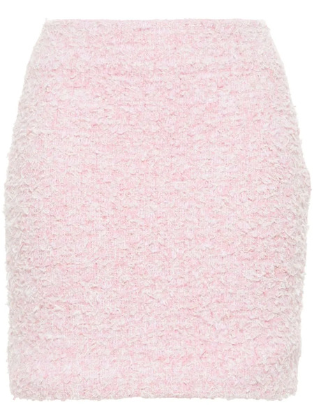  Balenciaga Tweed Bouclé Mini Skirt - Pink 