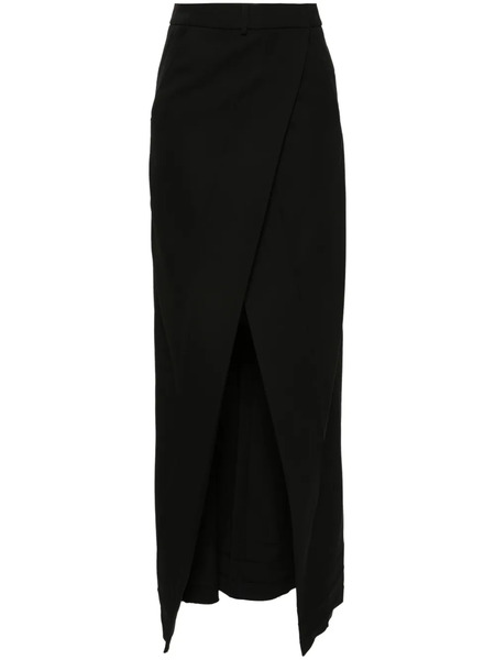  Balenciaga Wool Midi Skirt - Black 