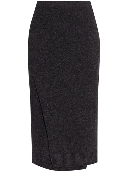  Balenciaga Wrap Knit Skirt - Grey 
