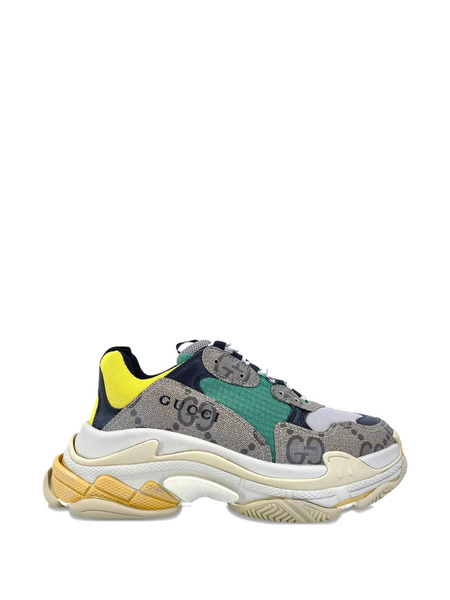  Balenciaga X Gucci Hacker Project Triple S Sneakers - Neutrals 