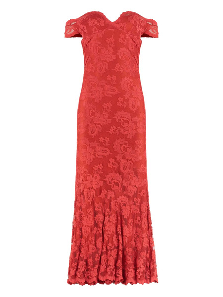  Balensi Sandra Off-shoulder Maxi Dress - Red 