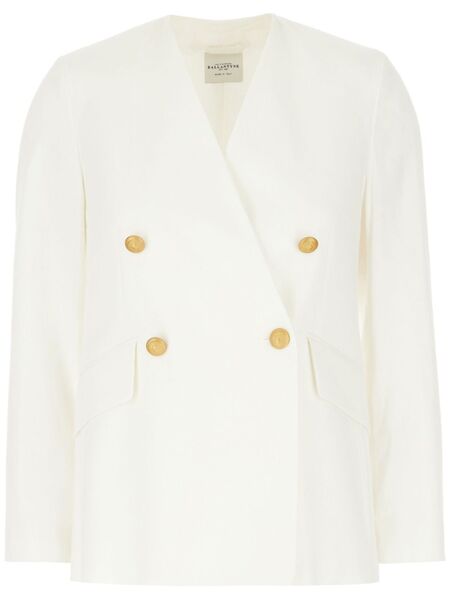  Ballantyne Double-breasted Blazer - White 
